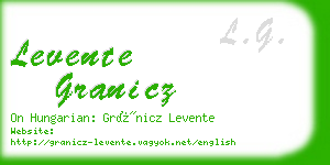 levente granicz business card